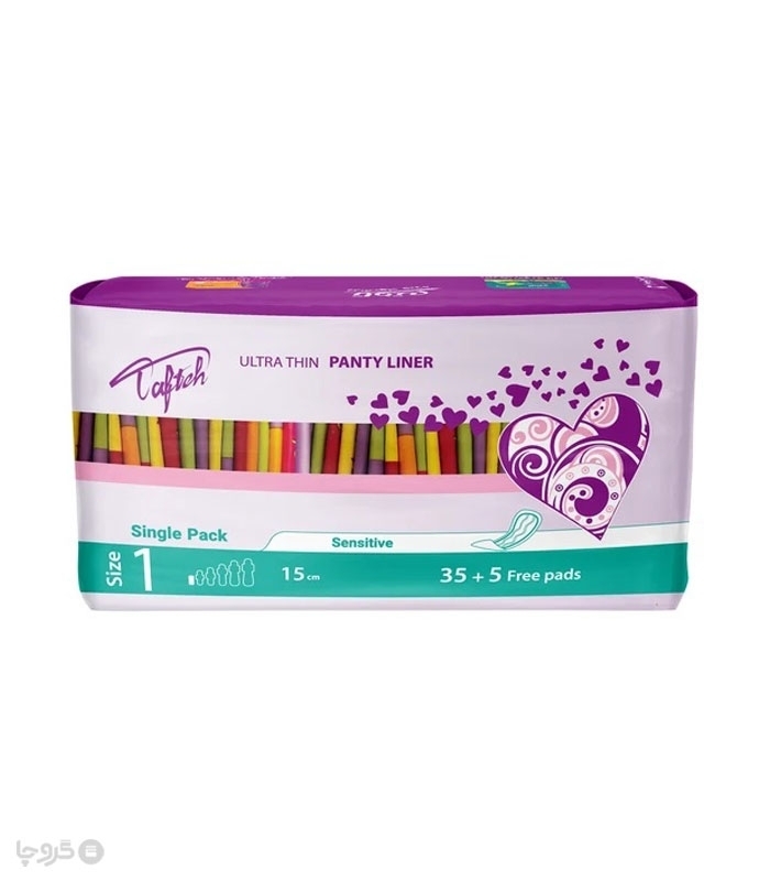 خرید عمده پد ‌بهداشتی روزانه خیلی نازک کتانی تافته کد 1111 - کارتن 30 عددی