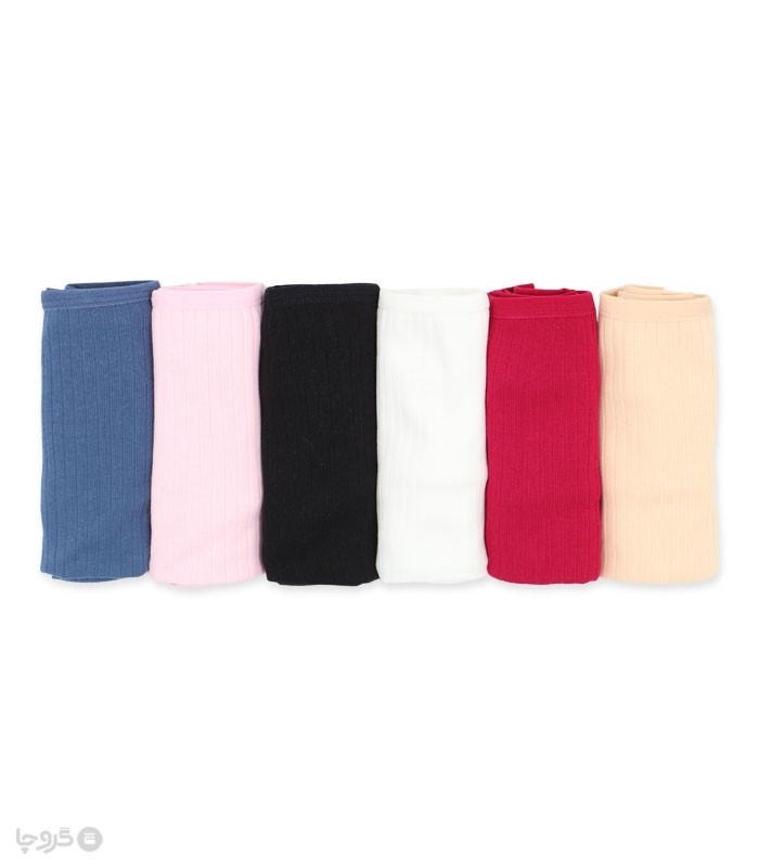 خرید عمده پک شورت زنانه اسلیپ نخی کبریتی Misspel میسپل کد 6200 میکس ساده - 2 بسته 6 عددی