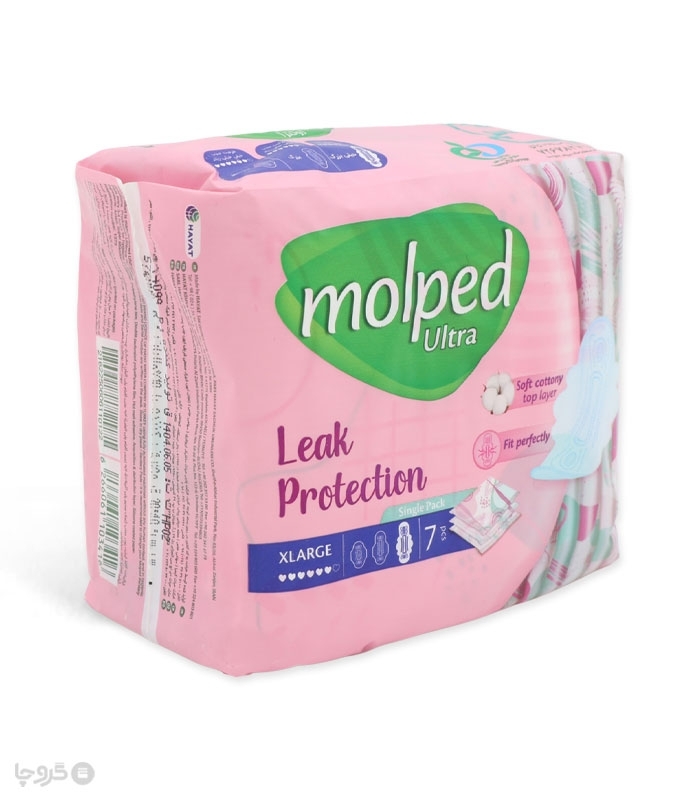 خرید کارتنی نوار بهداشتی بالدار خیلی نازک مشبک مولپد مدل Ultra خیلی بزرگ - کارتن 24 عددی